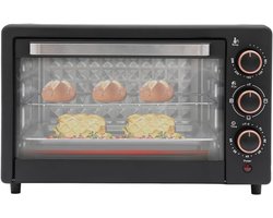 DVDSS® Mini oven - tafeloven - Pizza oven - 22L - 1000W - 37 x 42x 25 centimeter - Zwart