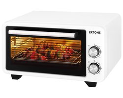 Elektrische Mini Oven – 36 Liter – 710W Boven & 710W Onder – Thermostaat – Timer met Alarm – Verstelbare Bakplaathoogte – Hittebestendig Glas – Inclusief 2 Bakplaten & Cr-Ni Grill