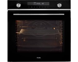 ETNA OM470ZT - Oven multifunctioneel - nis 60 cm - Zwart - Push-Pull Trendlijn design - Inhoud 72 liter - Timer - Turbo hetelucht