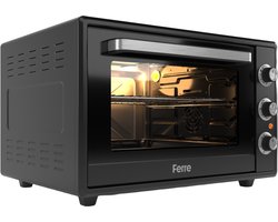 Ferre GFK-60TMO - Vrijstaande Mini Oven - 60cm - 60 liter - 2023 W - Zwart