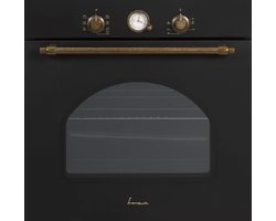 Fram FBO-S607GCAR-RBK – Inbouw Oven – 60 L – 7 kookfuncties – Retro design – Analoge timer – Grillfunctie – Energieklasse A – 5 Jaar Garantie – Zwart