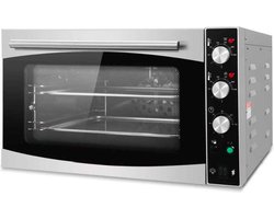 HCB® - Professionele Horeca Heteluchtoven - convectie - 43/32 cm - 230V - RVS / INOX hetelucht oven vrijstaand - 57x67x39.5 cm (DxBxH) - 19 kg - 2614