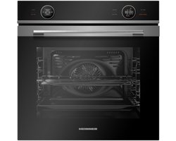 Heinner HBO-M7210GCDRC-GIX Inbouw Oven 60 cm – Elektrisch – 72 L – Energieklasse A+ – Heteluchtfunctie – Touchdisplay – Ontdooifunctie – Zwart Glas/RVS – 5 Jaar Garantie