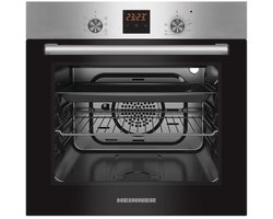 Heinner HBO-S567LDTGC-IX – Inbouw Oven met LED Display – Heteluchtoven met Grill – 56 Liter – 60 cm – Energieklasse A – 7 Functies– 5 Jaar Garantie – Zilver