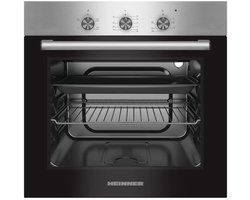 Heinner HBO-S624LTG-IX Inbouw Oven – Elektrisch – 62 L – Energieklasse A – Heteluchtfunctie – Grill – 4 Functies – RVS – 5 Jaar Garantie