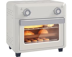 HOMCOM mini oven - roestvrij staal - 32x27,2x29,8 cm - cremewit
