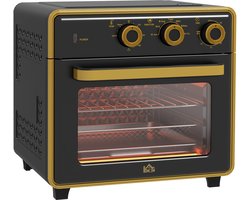 HOMCOM mini oven - staal/kunststof - 36x37,7x34,5 cm - zwart + goud