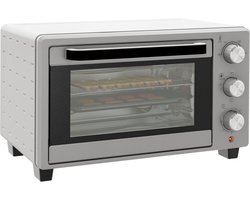 HOMCOM mini oven - metaal/roestvrij staal - 46x38,5x29 cm - zilver