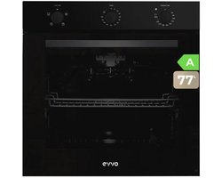 Inbouwoven met Grillfunctie en Stoomreiniging, 77 Liter, 2800W, 4 Programma's