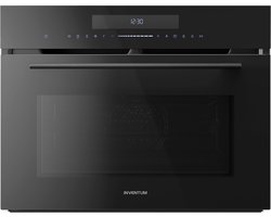 Inventum IMC4535GT - Inbouw combi-oven - Hetelucht - Magnetron - Grill - 50 liter - 45 cm hoog - Tot 250 graden - Zwart - Beste Koop November 2025