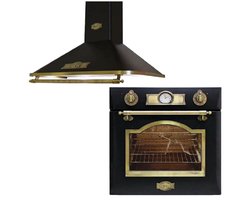 Kaiser - EH 6355 Em - A 6315 Em ECO - inbouwoven - afzuigkap - retro - elektrische inbouwoven - 60cm - 67L - 8 functies - zwart