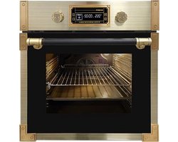 Kaiser Inbouwoven EH 6427 AD, met enkele telescopische loper, retro pyrolytische inbouwoven 73L antracietkleurig glas 60 cm