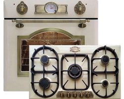 Kaiser - Inbouwoven - gaskookplaat - EG 6345 ElfEm - met enkele telescoopgeleider - retro gasfornuis - retro - 67L -incl. KG 9325 ElfEm Gaskookplaat 90cm- 90 cm