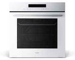 Klarstein Velaire inbouwoven - 74 l elektrische oven, 13 standen, touchbediening, energieklasse A+, geëmailleerde binnenkant, driedubbele beglazing, geïntegreerde enkele oven, 60 cm, mat en glazen design, wit