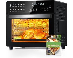 Luxe Heteluchtoven – Airfryer – Multifunctionele Combi Oven – Alles in één – 26L Inhoud – 12 Automatische Programma’s – LED Display – Zwart