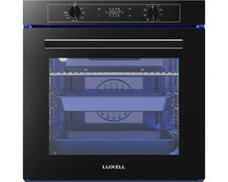 Luxell A68 SGF3 Inbouwoven – Digitale Hetelucht – Zwart – 88L - A+