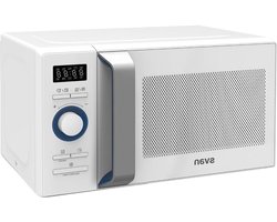 Magnetron – Microgolfoven – Mini Oven – Magnetronoven – Compacte Oven – 20 Liter – 800 W Magnetronvermogen – 1000 W Grillfunctie – 8 Programma’s – Digitale Timer 95 Min – Blauwe Geëmailleerde Binnenkant – Witte Glazen Deur