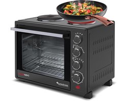 Multifunctionele Minioven met Kookplaten, Hetelucht en Draaispies - 35L