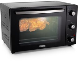 Princess 112751 - Vrijstaande Heteluchtoven - 6 Standen - 32 liter - 1500 W - Zwart