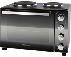 ProfiCook KK 1302 - 4 in 1 vrijstaande mini oven - inclusief kookplaten - 32 Liter