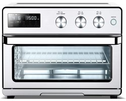 Quvo® Heteluchtoven - Oven - Airfryer Oven - 28 Liter - Zilver - ‎45cm x 42cm x 37cm