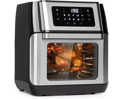 Quvo® Mini Airfryer - Heteluchtfriteuse - Friteuse - 3D Verwarmingssysteem - Zilver - ‎32cm x 36cm x 37cm