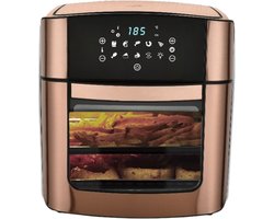 Royal Swiss® – Airfryer Oven XXL 16L – Heteluchtfriteuse & Vrijstaande Oven – 1800W – 8 Automatische Programma’s – Digitaal Touchscreen – PFAS-vrij – Rosegoud – Inclusief Accessoires