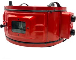 Teffo - ronde elektrische oven - vrijstaand - thermostaat - 32 liter - rood