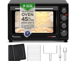 TurboTronic EV45 Vrijstaande Oven - 45L - Zwart