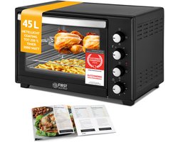 TZS First Austria Mini oven 45L - 2000W - Vrijstaande Heteluchtoven -Premium-X-coating - max 230°C - Timer
