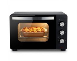 Vrijstaande Oven - 20 Liter - 1280W - Heteluchtoven - Instelbare Temperatuur 100-230°C - Timer 60 min - Dubbel Glas