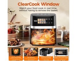 Wentink Mo Airfryer - airfryer xxl - airfryer oven - airfryer dubbel - Max 200 en 1350W - Luchtfriteuse 8 in 1