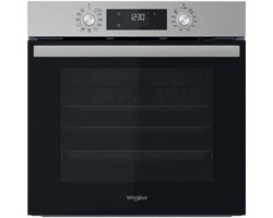Whirlpool OMR58HU1X - Inbouwoven - Zwart - 71 l - Roestvrijstaal - Zelfreinigend Hydro - Draaiknop - Convectie koken