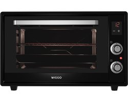 Wiggo WMO-E657(B) - Vrijstaande Mini Oven - Electrisch - 60 CM - 65 liter - 2000 W - 5 Jaar Garantie - Zwart