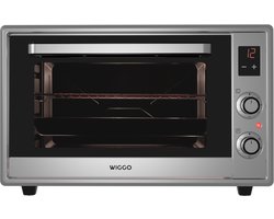Wiggo WMO-E657(X) - Vrijstaande Mini Oven - Electrisch - 60 CM - 65 liter - 2000 W - 5 Jaar Garantie - Roestvrijstaal