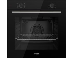 Wiggo WO-B608(B) - Inbouw heteluchtoven - 68L - Hetelucht functie - Soft Close deur - Energieklasse A - Zwart - 5 jaar garantie