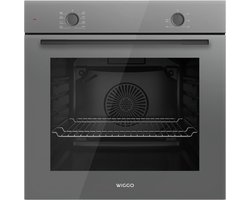Wiggo WO-B608(G) - Inbouw heteluchtoven - 68L - Hetelucht functie - Soft Close deur - Energieklasse A - Grijs - 5 jaar garantie