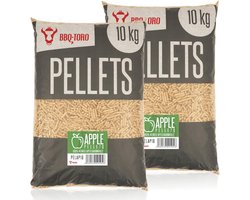 100% Appelhout Pellets - Natuurlijke Rook voor BBQ, Rookoven, Pizzabakker en Verwarming - 20 kg
