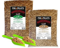 2x 15kg Hardhout Pellets Eiken & Beuken voor BBQ, Pizzaoven en Pelletkachel