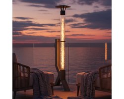 ASH Pelletkachel Java – Verrijdbare Terrasverwarmer - Pelletkachel – 174 cm – Terrashaard – Zwart