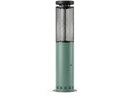 CREATE - Rookvrije buitenskachel op pellets 17,5 kW - Salie - Met powerbank - FIRE ROUND PELLET HEATER