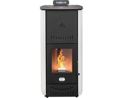 Efficiënte Pelletkachel Hydro voor Ruimtes en Warm Water – 22 kW, Programmeerbaar, Wit