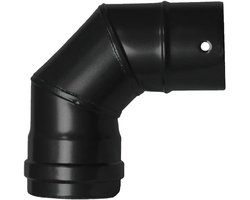 Elleboogpijp voor pelletkachel 80 mm - 90 graden