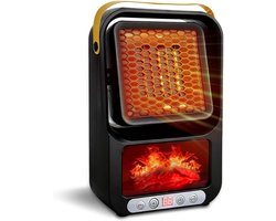 Energiebesparende ventilatorkachel met thermostaat en afstandsbediening, 800W mini PTC-kachel voor kamers en kantoren