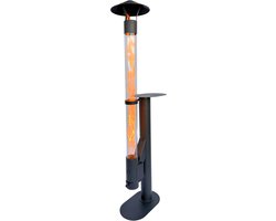 Flamesa® Lumina - Tuinhaard - Design Pellet terrasverwarmer voor Buiten met Tafel - Grote Pelletkachel met Tafel