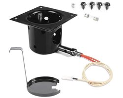 Geëmailleerde zwarte porseleinen vuurbrandpot en hete staaf ontstekingsset voor pelletgrills