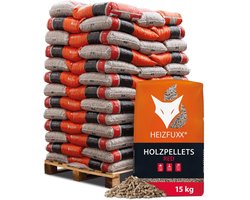 Houtpellets 15kg zak - 975 kg pallet, 100% natuurlijke ENplus A1 kwaliteit voor pelletkachel en verwarming | 6mm diameter