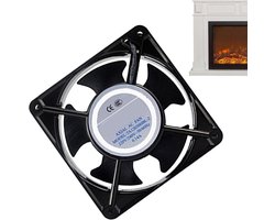 Kachel Ventilator - Warmte Verspreider - Efficiënte Verwarmingsoplossing - Stille Werking - 12 x 12 cm - Zwart