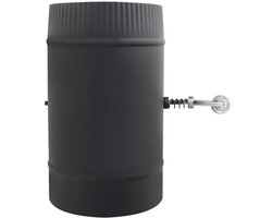 Kachelpijp met Demper - Houtkachel, Pelletkachel, Standkachel - Rookkanaal Afsluiter en Smoorklep