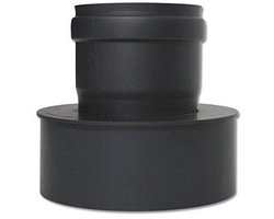 Kachelpijp voor Pelletkachels - Uitbreiding van 80 tot 150 mm in Zwart of Grijs Ø 80 mm
